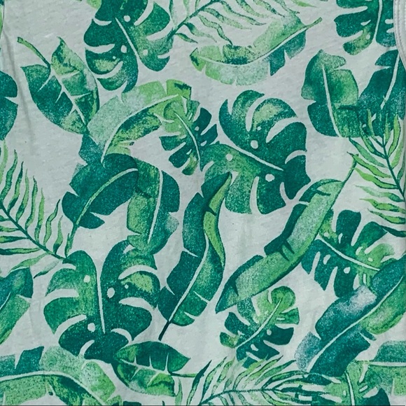 Girls More Than Magic Green Tropical Leaf Tank Top Pink Oh Hey Vacay Slogan Nwot - Picture 4 of 12